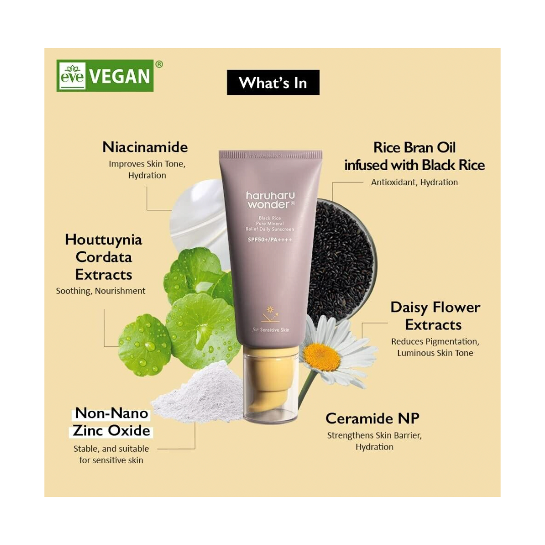 [Haruharu Wonder] Black Rice Mineral Relief Sunscreen SPF50+ PA++++
