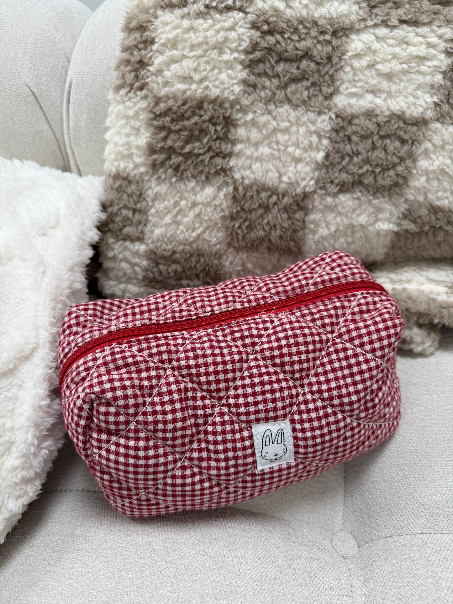 Likeskin Beauty Bag - Red Gingham