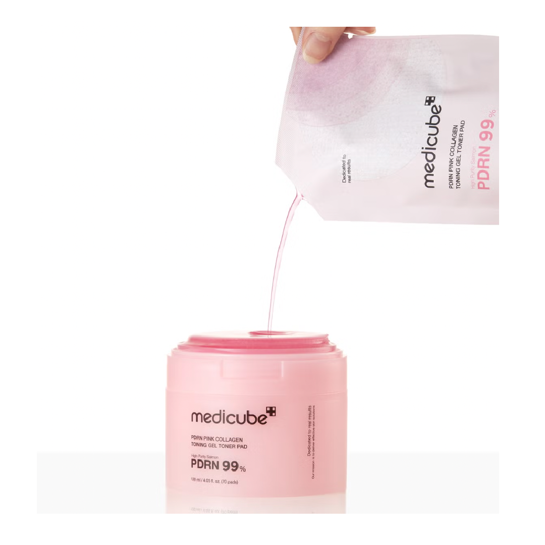 [Medicube] PDRN Pink Collagen Toning Gel Toner Pad